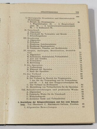 Feldchirurgie, Leitfaden für den Sanitätsoffizier der Wehrmacht, datiert 1943 mit 407 Seiten
