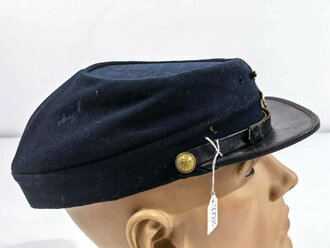 U.S. Civil War, CSA Confederate Cavalry Cap Kepi, visor buttons with confederate eagle, used condition, moth holes