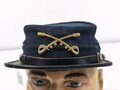 U.S. Civil War, CSA Confederate Cavalry Cap Kepi, visor buttons with confederate eagle, used condition, moth holes