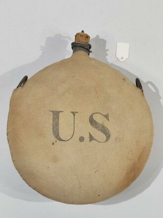 U.S. Army Indian Wars/Spanish American War, Canteen M1878, Cork lid looks to be a modern replacement, otherwise ok