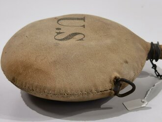 U.S. Army Indian Wars/Spanish American War, Canteen M1878, Cork lid looks to be a modern replacement, otherwise ok