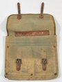 U.S. Briefcase/Bag, "U.S. INDIAN SERVICE Forestry Branch", leather and canvas, 30 x 33 cm, used good condition