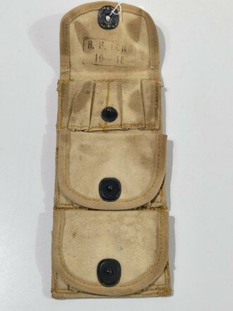 U.S. WWI, AEF M1917 Revolver 3 Pocket Halfmoon Clip Pouch...