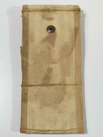 U.S. WWI, AEF M1917 Revolver 3 Pocket Halfmoon Clip Pouch  for .45 cal, "R. H. LONG 10 - 18", used good condition