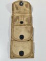 U.S. WWI, AEF M1917 Revolver 3 Pocket Halfmoon Clip Pouch  for .45 cal, "R. H. LONG 10 - 18", used good condition