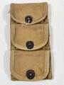 U.S. WWI, AEF M1917 revolver Half Moon Clip 3 Pocket Pouch for .45 cal, "R.F.H.", used good condition