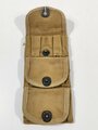 U.S. WWI, AEF M1917 revolver Half Moon Clip 3 Pocket Pouch for .45 cal, "R.F.H.", used good condition