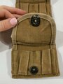 U.S. WWI, AEF M1917 revolver Half Moon Clip 3 Pocket Pouch for .45 cal, "R.F.H.", used good condition