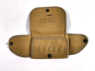 U.S. WWII, US Navy Canvas Cartridge Pouch for .38 Revolver, good condition