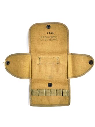 U.S. WWII, US Navy Canvas Cartridge Pouch for .38 Revolver, good condition