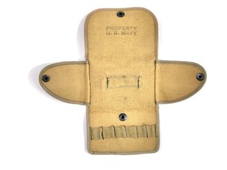 U.S. WWII, US Navy Canvas Cartridge Pouch for .38 Revolver, good condition