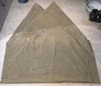 U.S. most likely WWII,  tent, shelter half, OD, used
