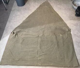 U.S. most likely WWII,  tent, shelter half, OD, used