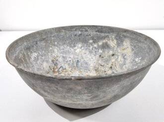 British 1942 dated metal bowl, 37cm diameter, uncleaned