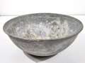 British 1942 dated metal bowl, 37cm diameter, uncleaned