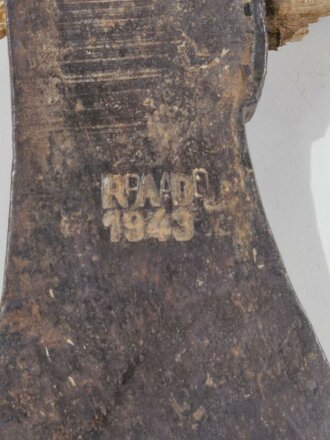 Reichsarbeitsdienst , Kopf einer Axt markiert " RAD 1943"