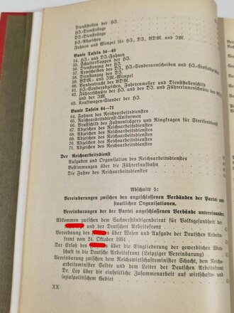 Organisationsbuch der NSDAP. Die erste Seite nach dem Portrait fehlt, sonst sehr guter Zustand