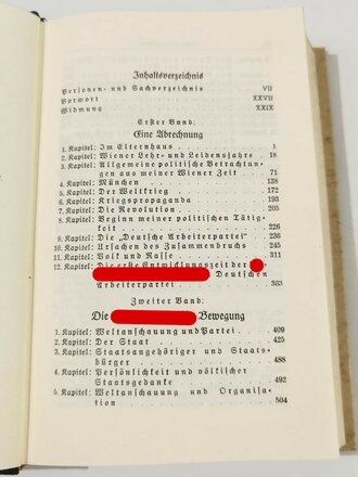 Adolf Hitler "Mein Kampf" . Hochzeitsausgabe "von der Hauptstadt der Bewegung München" 1938.