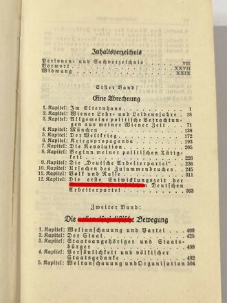 Adolf Hitler "Mein Kampf" . Hochzeitsausgabe "der Kriegsmarinestadt Kiel von 1939