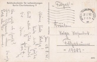 Fotopostkarte "Friedrich Friesemhaus. Reichsakademie für Leibesübungen, Berlin-Charlottenburg 9"