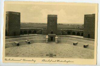 Fotopostkarte "Reichsehrenmal Tannenberg, Ehrenhof mit Hindenburgturm"