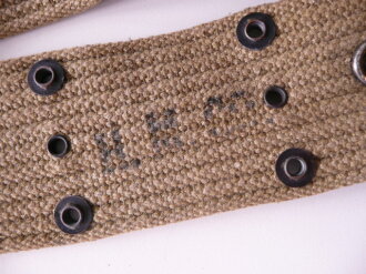 US Army WWII, USMC Pistol belt M36, khaki, guaranteed original