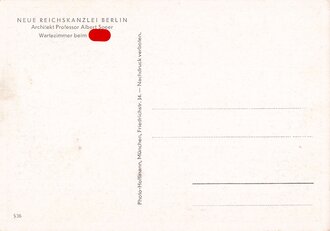 Fotopostkarte "Neue Reichskanzlei Berlin, Architekt Professor Albert Speer, Wartezimmer beim Führer"