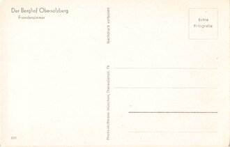 Fotopostkarte "Der Berghof Obersalzberg. Fremdenzimmer"