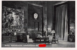 Fotopostkarte "Berlin. Reichskanzlei, Arbeitszimmer des Führers"