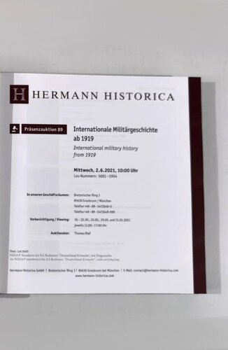 "Hermann Historica 89. Auktion" -...