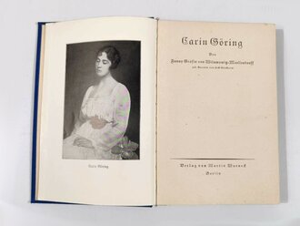 "Carin Göring", Fanny Gräfin von Wilamowitz-Moellendorff, 160 Seiten, 1940, gebraucht, DIN A5