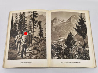 "Hitler in seinen Bergen", Heinrich Hoffmann, 1938, ohne Seitenzahlen, gebraucht, Schutzumschlag besteht nur noch aus Frontseite, DIN A5
