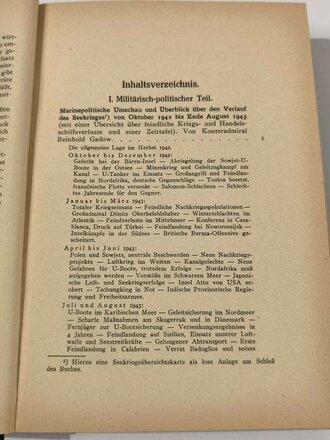 "Nauticus. Jahrbuch für Deutschlands Seeinteressen", hrsg. v. Gottfried Hansen, 27. Jahrgang, 1944, 446 Seiten, gebraucht, DIN A5