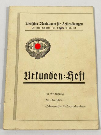 Urkunden Heft eines Angehörigen der Luftwaffe zur...