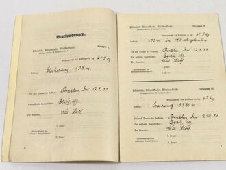 Urkunden Heft eines Angehörigen der Luftwaffe zur Erlangung des Deutschen Schwerathletik Sportabzeichens, eingetragen sind diverse Aktivitäten, aber keine Verleihung.