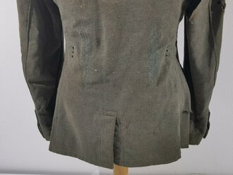 Feldbluse für Mannschaften des Heeres Modell 1940. Stark getragenes Kammerstück, Schulterbreite: 49 cm Armlänge: 62 cm