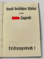 Leistungsbuch zum BDM Leistungsabzeichen, eingetragenes Stück mit  Verleihungsnummer 64368 einer Angehörigen im Untergau 382 Delmenhorst