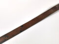 Reichswehr, Schmales  Koppel, Nickelschloss 42mm an Lacklederriemen, Gesamtlänge 97cm