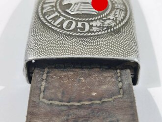 Heer, Koppelschloss für Mannschaften, getragenes Stück an Lederzunge von 1939