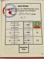 NSDAP Mitgliedsbuch sowie zwei Quittungskarten für einen SA Mann aus Heiligenwald