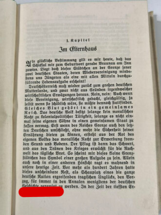 Adolf Hitler " Mein Kampf" Blaue Ganzleinenausgabe im Schutzumschlag. Leichter Wasserschaden, kellergeruch, direkt aus Privathaushalt