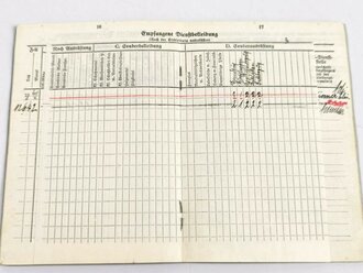 Luftschutz Dienstbuch eines Angehörigen aus Nürnberg. Lichtbild entfernt, sonst gut