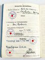 Luftschutz Dienstbuch eines Angehörigen aus Nürnberg. Lichtbild entfernt, sonst gut
