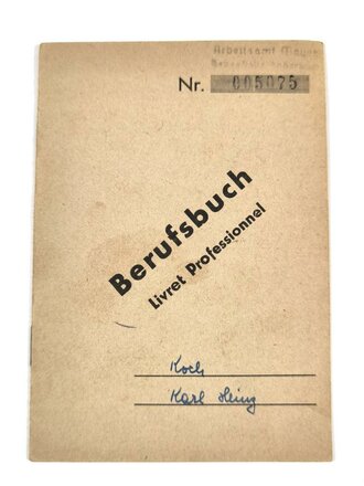 "Berufsbuch/Livret Professionnel", Beruf Koch,...
