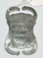 U.S. 1899 dated Insurance Badge "To ID Me Telegraph this Number", ca 6,5 x 4 cm, good condition