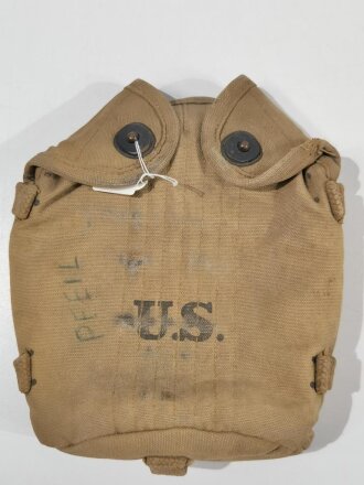 U.S. Army WWI, Canteen Cover mounted , R.I.A., dated 1917, used condition