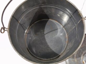 U.S. ? Tin Pot with Lid, 13 x 15 cm, used good condition