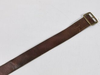 U.S. Army ?, Leather Belt with Brass Buckle, total Length 121 cm, Buckle 6 x 5 cm, used good condition