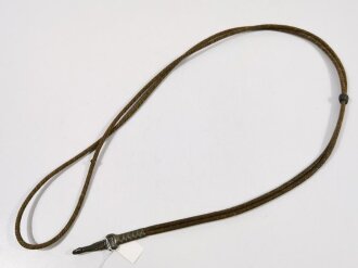 U.S. Army WWI, Pistol Lanyard, "PAT. FEB-20-17", 92 cm, used good condition