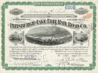 Aktie The Pittsburgh and Lake Erie Rail Road Co.,...